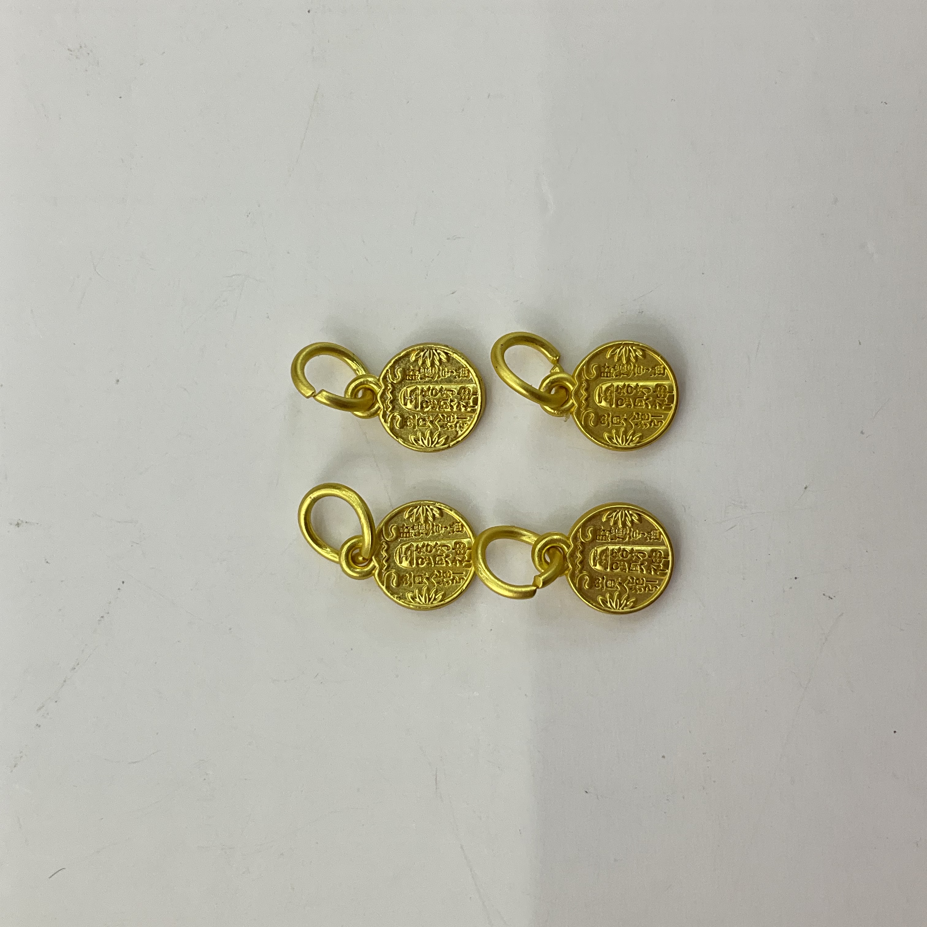 沙金配件手链手串百搭款小吊坠方福小祥云大吉大利上上签diy饰品项链配件详情图7