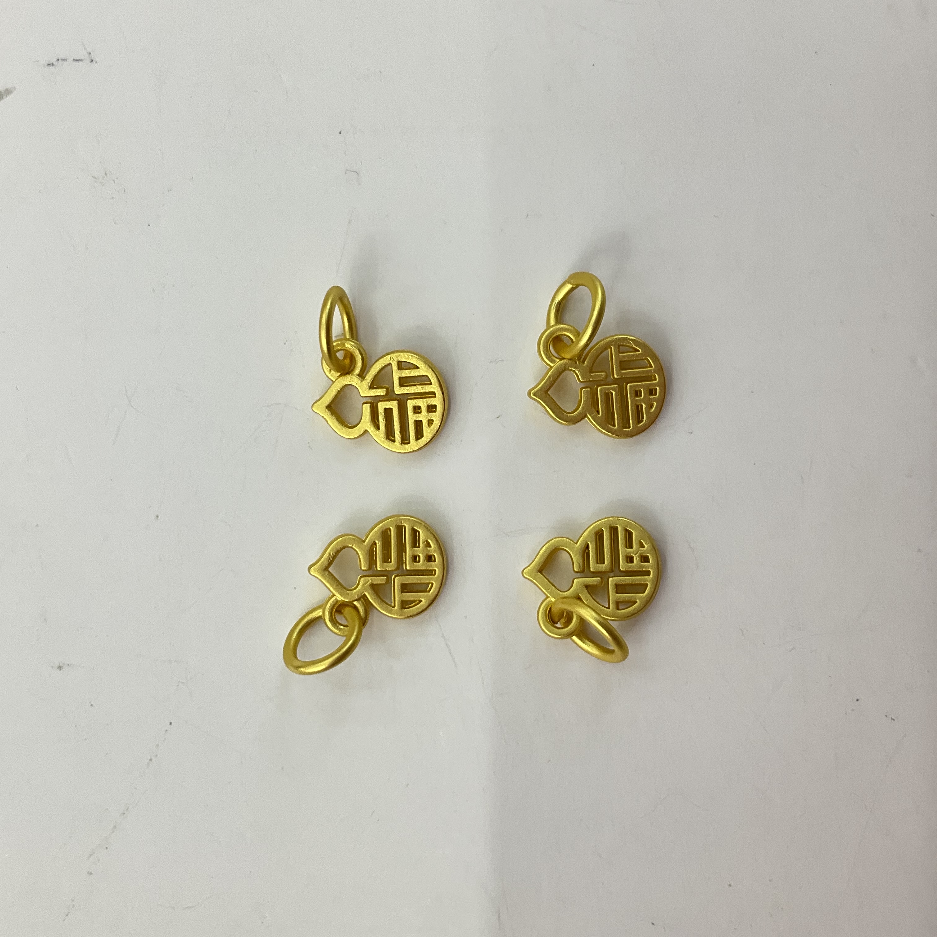 沙金配件手链手串百搭款小吊坠方福小祥云大吉大利上上签diy饰品项链配件详情图9