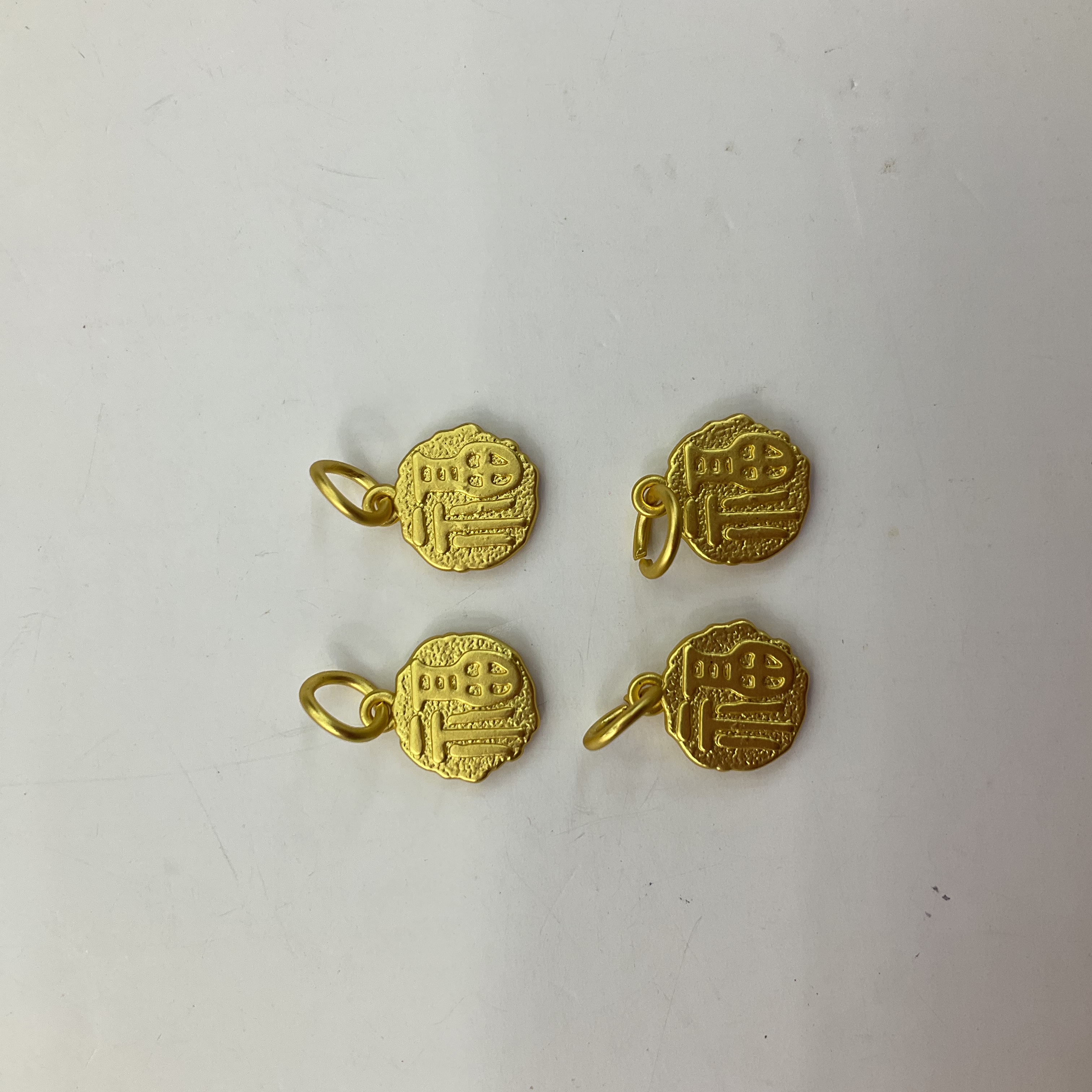 沙金配件手链手串百搭款小吊坠方福小祥云大吉大利上上签diy饰品项链配件详情图19