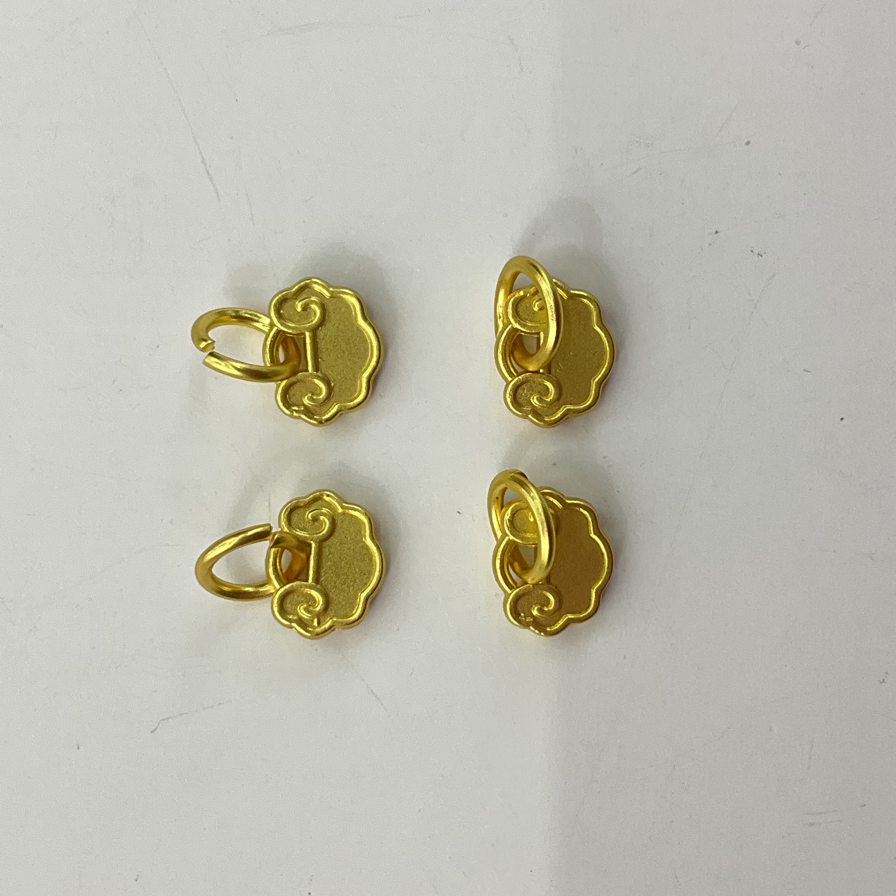 沙金配件手链手串百搭款小吊坠方福小祥云大吉大利上上签diy饰品项链配件详情图2