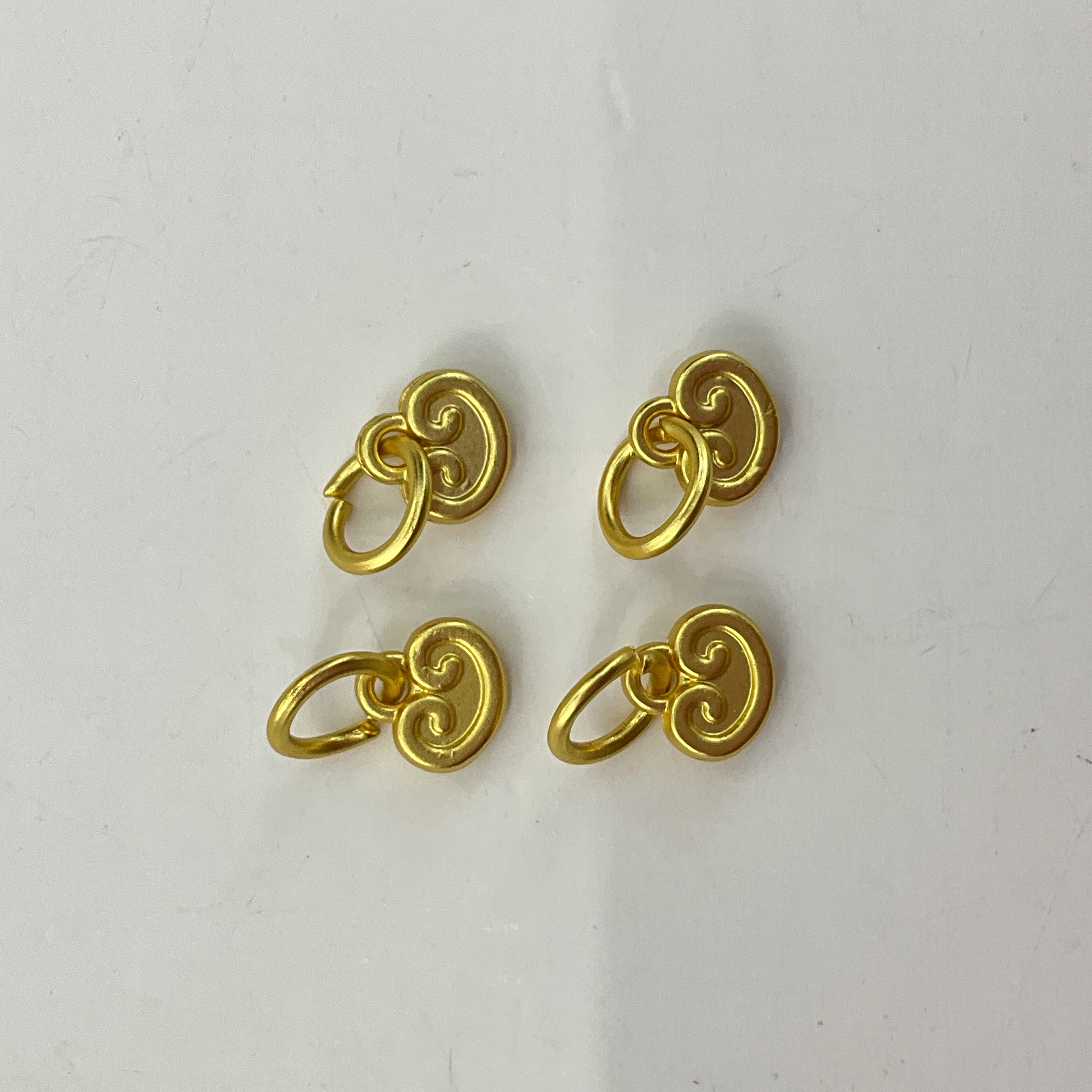 沙金配件手链手串百搭款小吊坠方福小祥云大吉大利上上签diy饰品项链配件详情图1