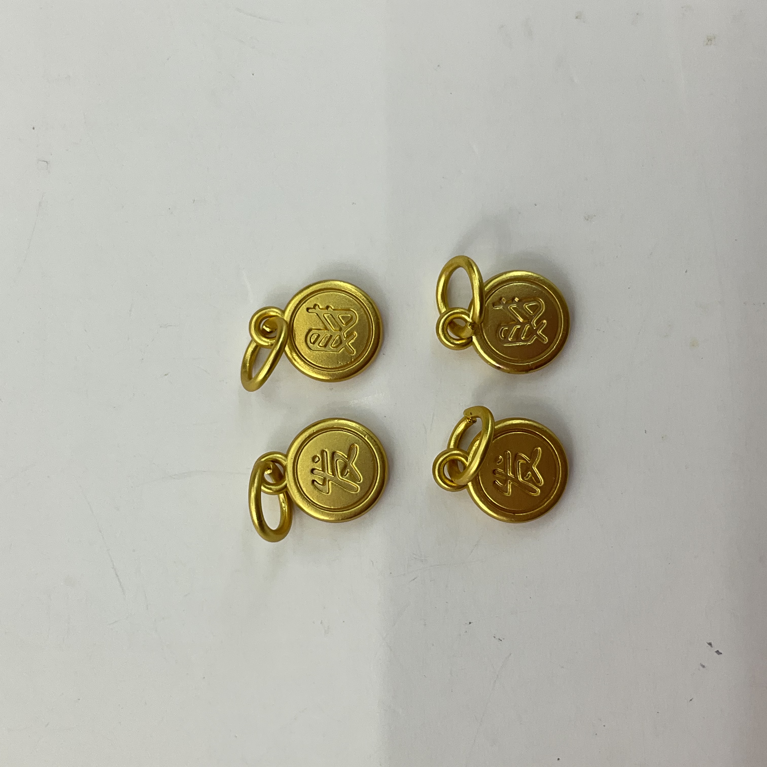 沙金配件手链手串百搭款小吊坠方福小祥云大吉大利上上签diy饰品项链配件详情图10