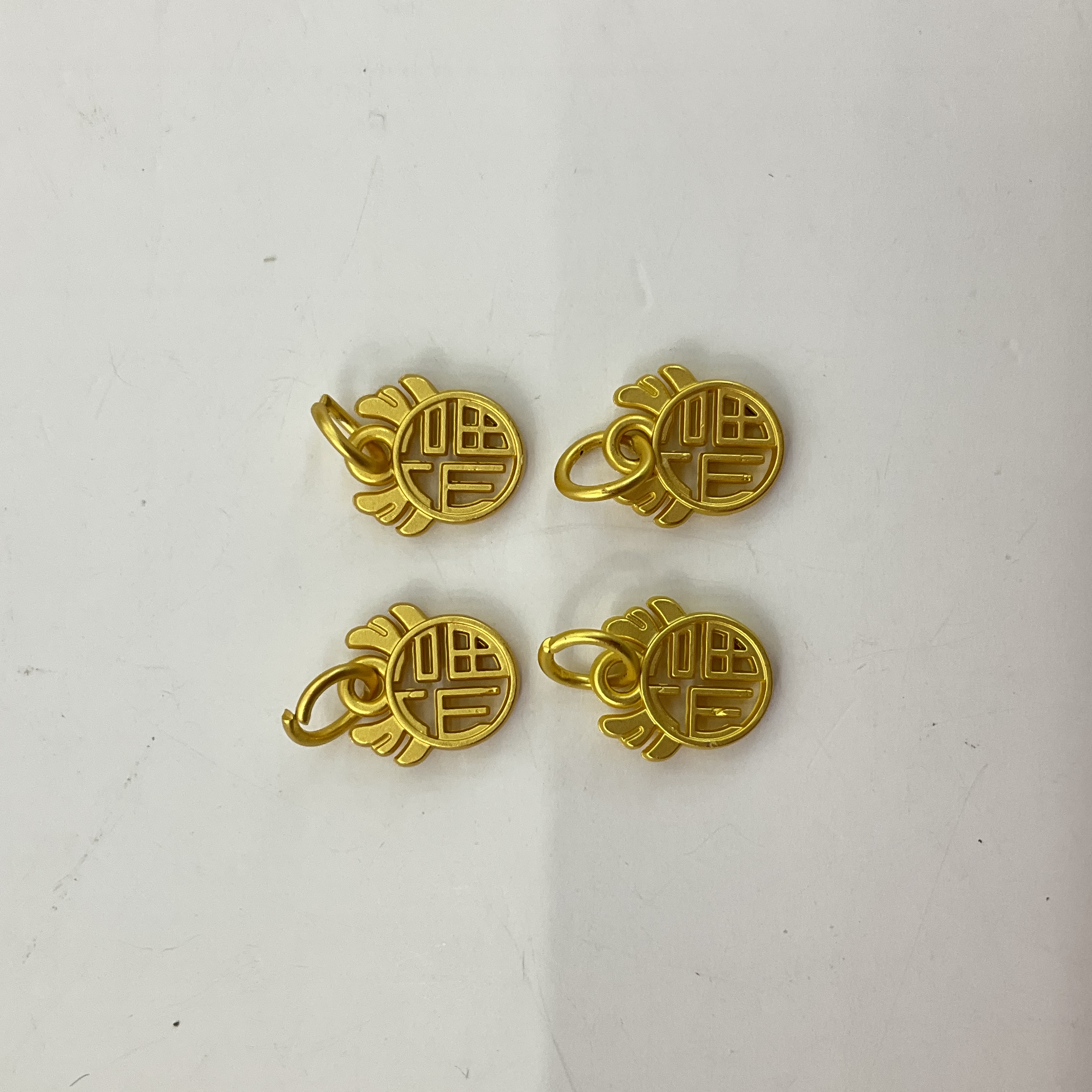 沙金配件手链手串百搭款小吊坠方福小祥云大吉大利上上签diy饰品项链配件详情图12