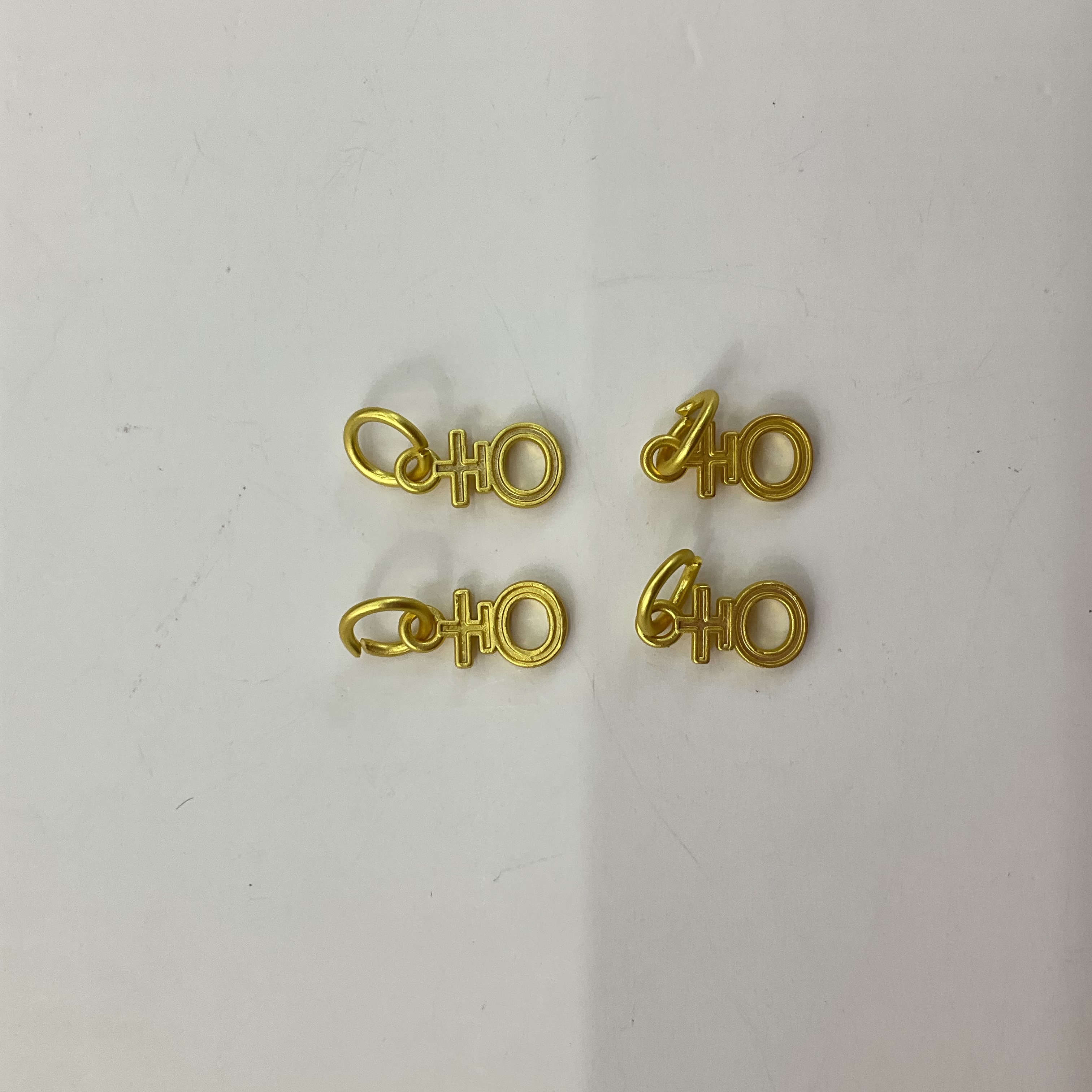 沙金配件手链手串百搭款小吊坠方福小祥云大吉大利上上签diy饰品项链配件详情图4