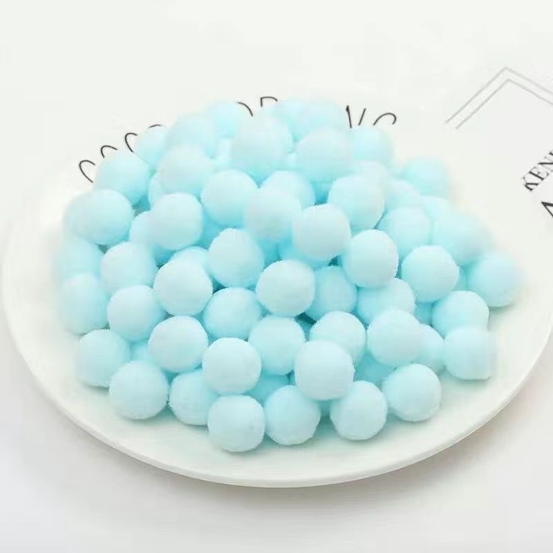 10mm-30mm单色混色高弹毛球幼儿园手工DIY材料彩色毛绒球太阳花详情图6