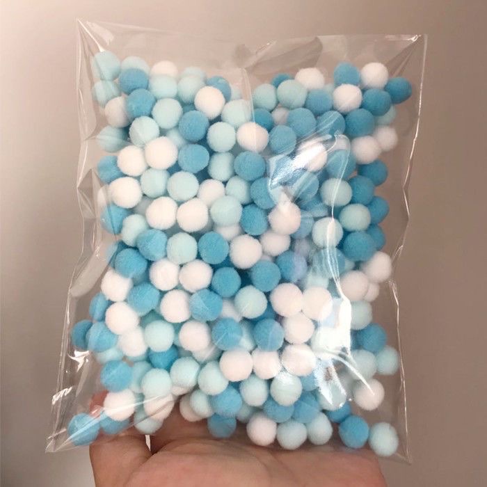 10mm-30mm单色混色高弹毛球幼儿园手工DIY材料彩色毛绒球太阳花产品图