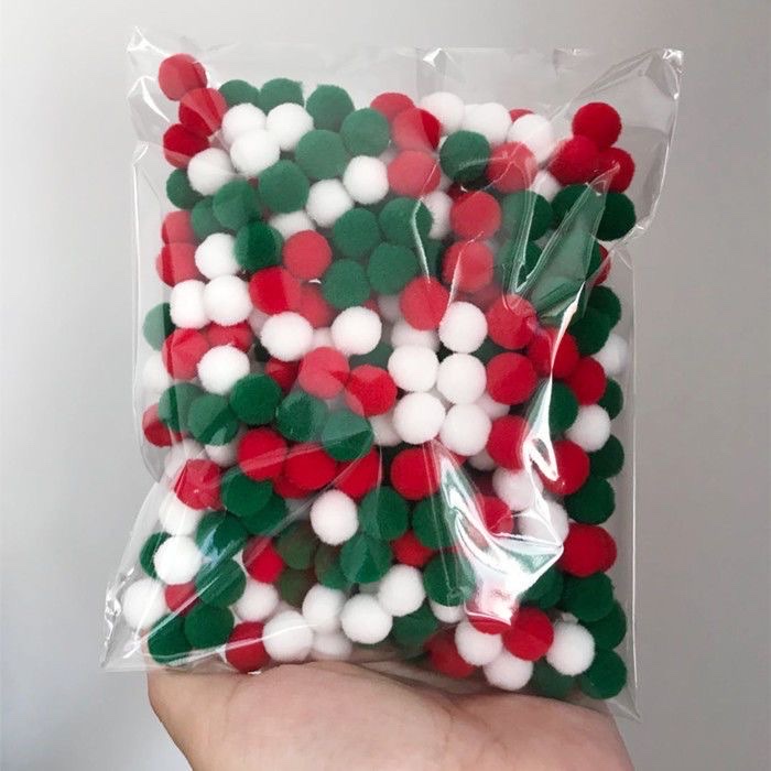 10mm-30mm单色混色高弹毛球幼儿园手工DIY材料彩色毛绒球太阳花细节图