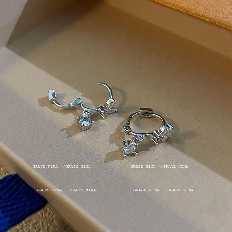 925 Silver ear rings, fashionable and elegant for women, anti-allergy ear buckles, new Korean version earrings, 435 accessories, earrings, earrings, stud accessories