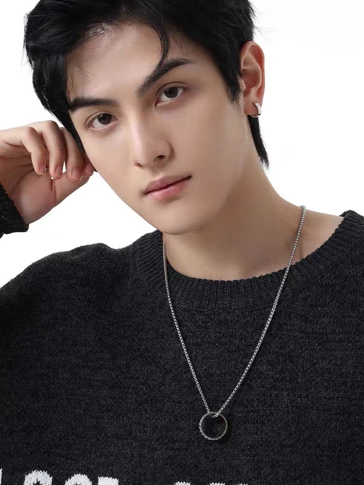 Factory direct sales of beer rings, necklaces, titanium and steel dual-purpose men's pendants, simple and fashionable women's hip-hop personality titanium and steel accessory pendants Application Scenario