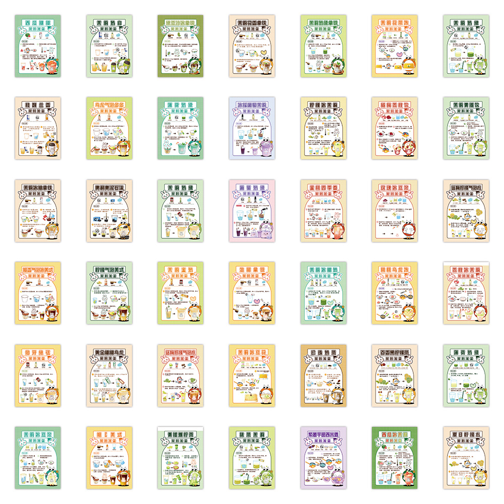 可爱卡通零食饮料贴纸包 涂鸦小贴画 diy创意水杯 行李箱 电脑吉他白底实物图