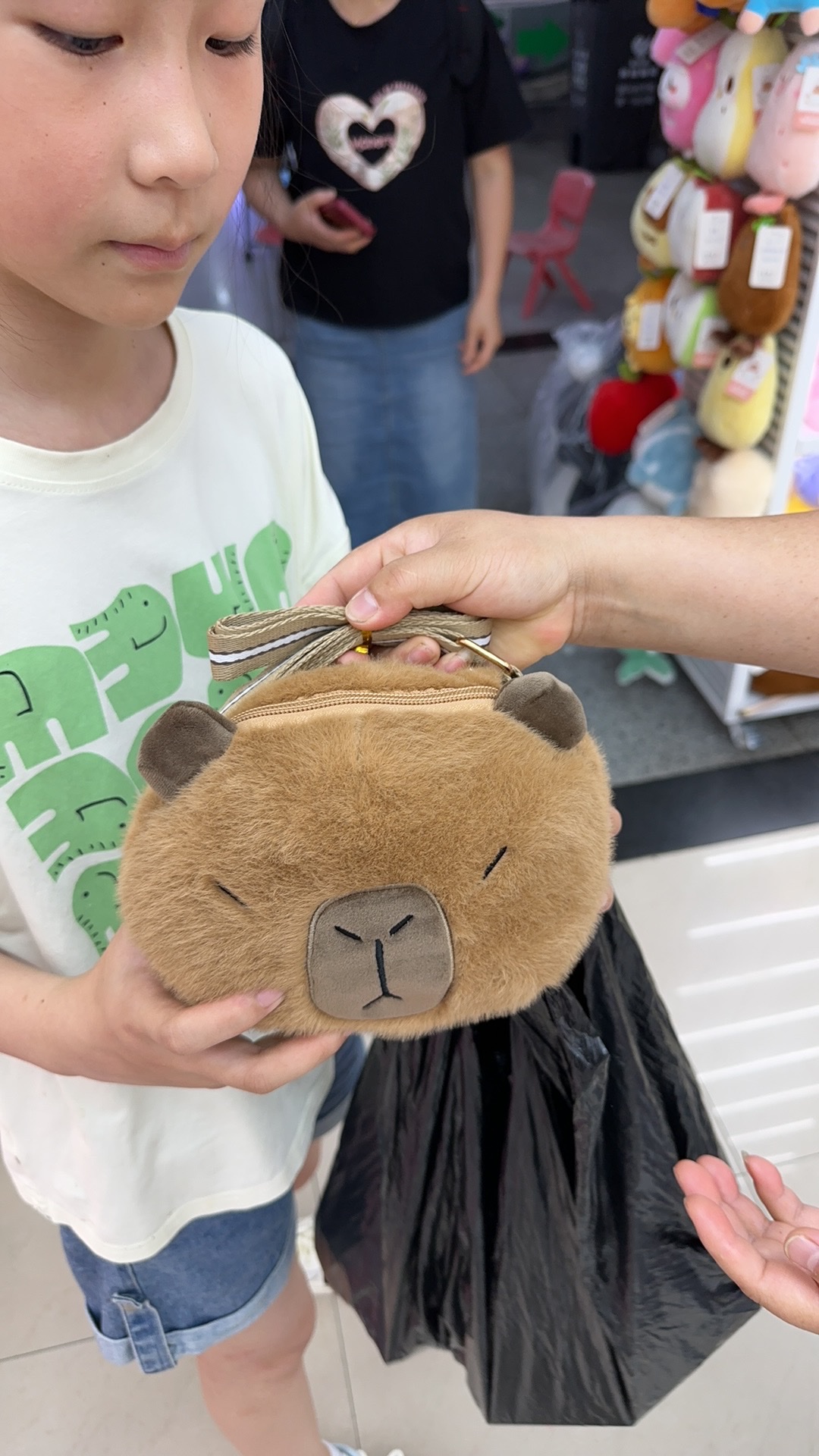 Children's plush toy kabi bar crossbody bag