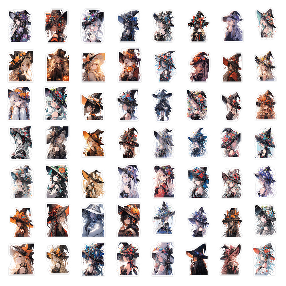 60张卡通贴纸 可爱 创意 防水 DIY手帐装饰文具贴纸包，手帐贴纸白底实物图