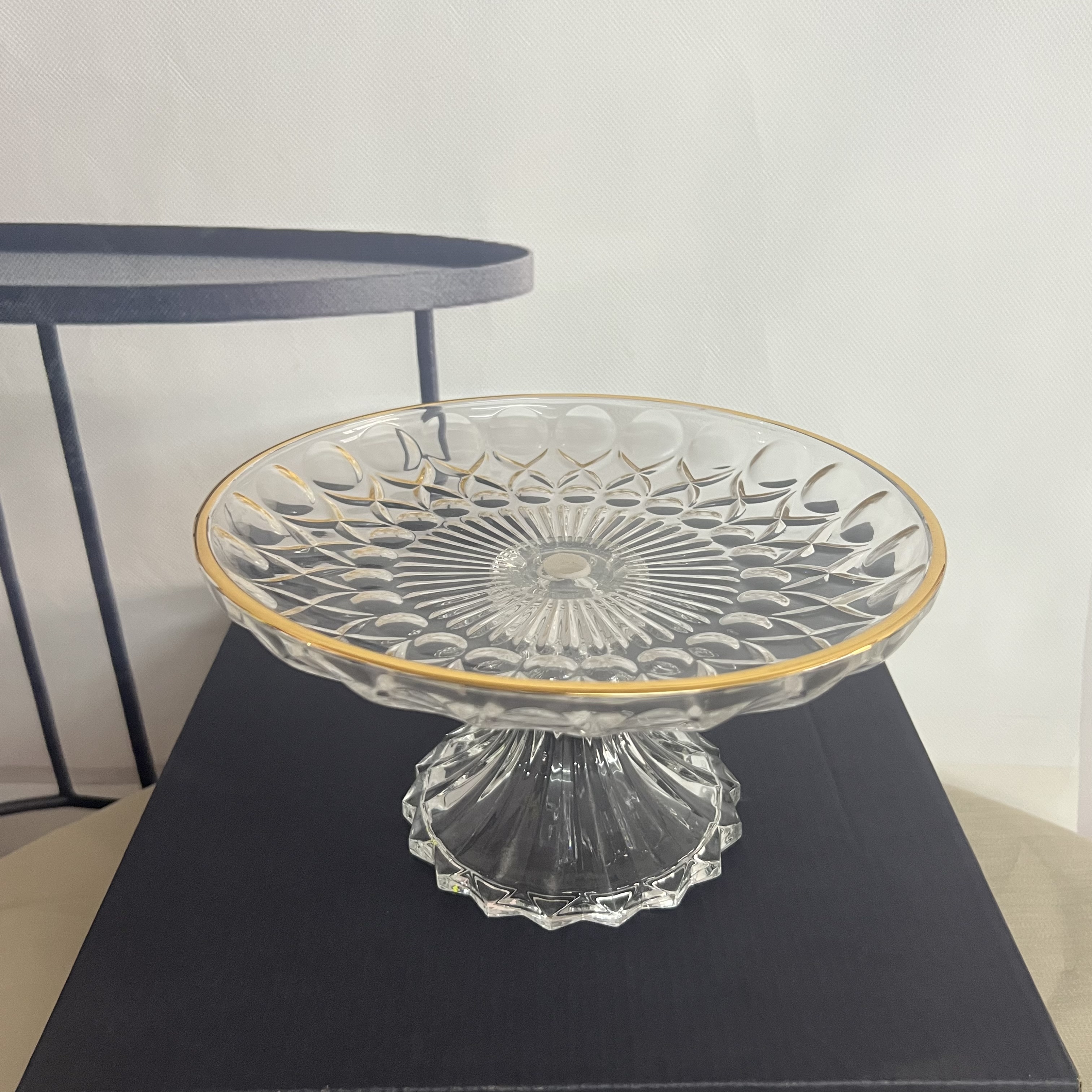 Glass fruit plate, crystal glass fruit plate, glass vase Item Picture