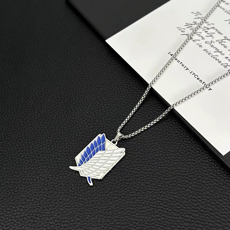 Factory direct sales: Freedom Wing Necklace, men's hip-hop anime pendant, Attack on Giant, niche design, high-end accessory details Picture