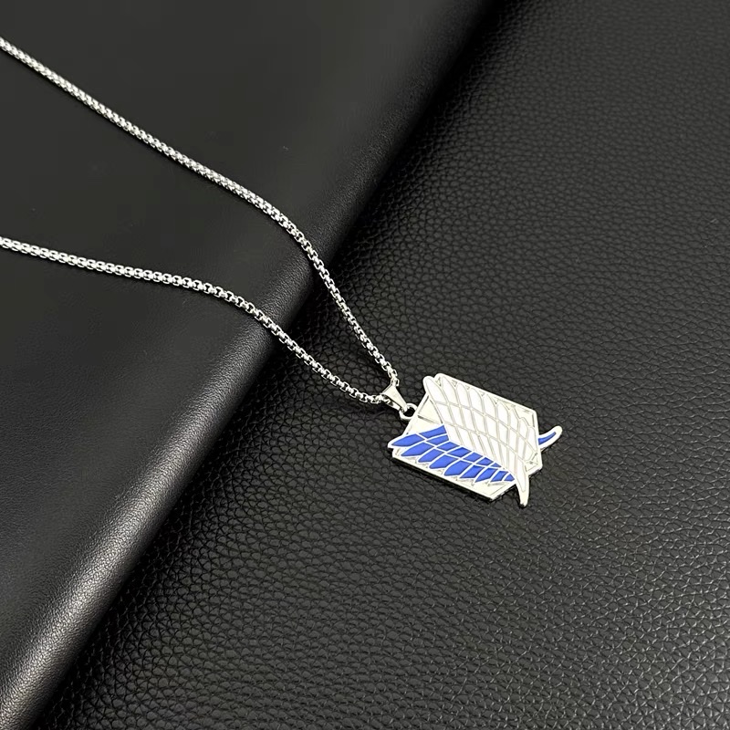Factory direct sales: Freedom Wing Necklace, men's hip-hop anime pendant, Attack on Giant, niche design, high-end accessory Item Picture