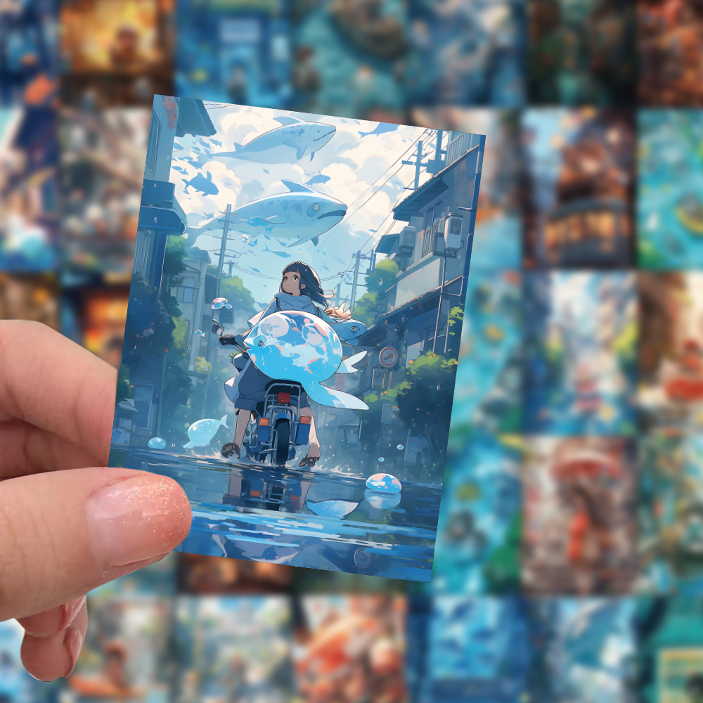 60张原创缤纷世界贴纸个性创意装饰行李箱笔记本手帐素材贴画批发产品图