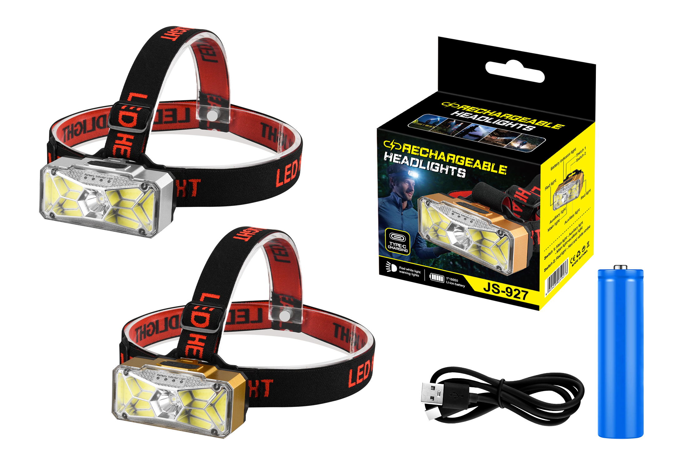 External lithium battery headlamps details Picture