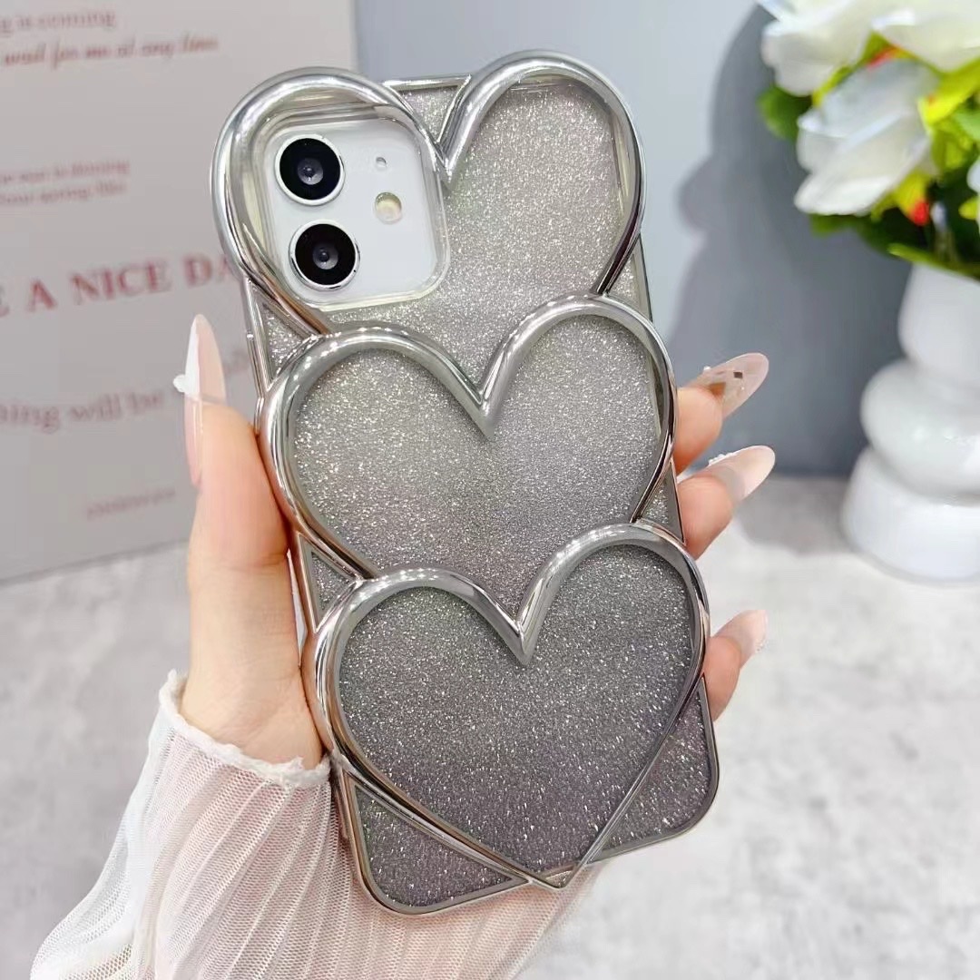Heart-shaped phone case