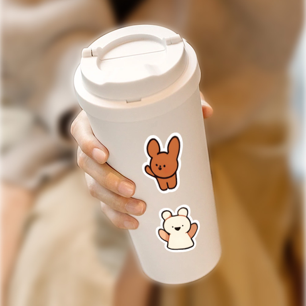 100张可爱卡通小熊贴纸ins风创意装饰笔记本文具手帐素材贴画批发细节图