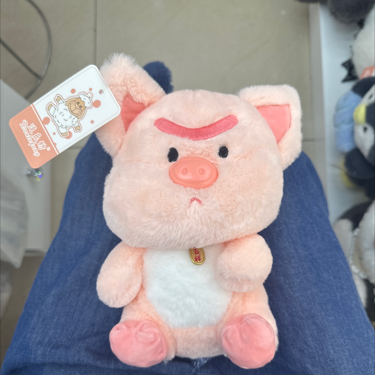 Children's plush toy: Chubby pig hand doll and Striving Pig