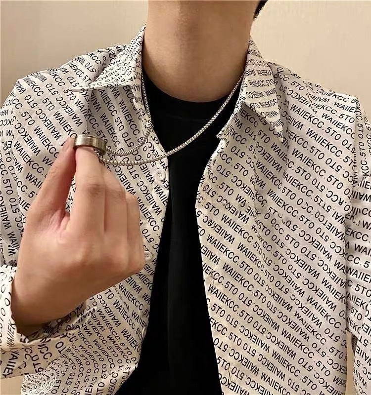 Factory direct sales of titanium steel non-fading ins hip-hop and disco trendy men's rings, necklaces, personalized internet-famous sweater chains, accessories and simple pendants