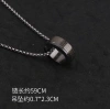 Factory direct sales of titanium steel non-fading ins hip-hop and disco trendy men's rings, necklaces, personalized internet-famous sweater chains, accessories and simple pendants Item Picture