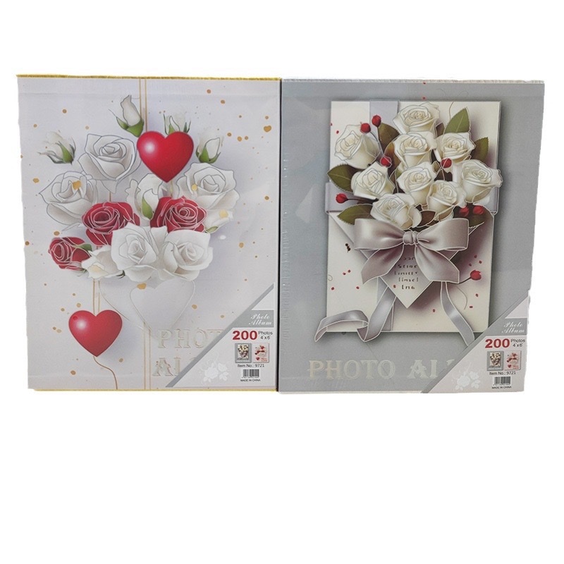 Wedding album, 6-inch large, 200 paper photo albums, baby album, family photo album, photo album, student cards Item Picture