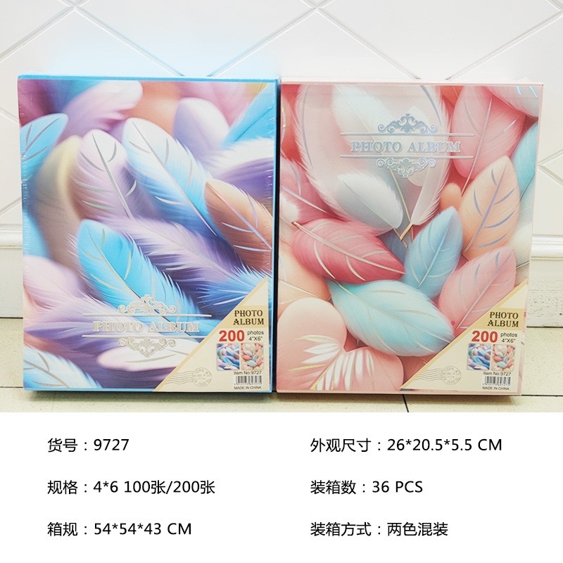 Wedding album, 6-inch large, 200 paper photo albums, baby album, family photo album, photo album, student cards Application Scenario