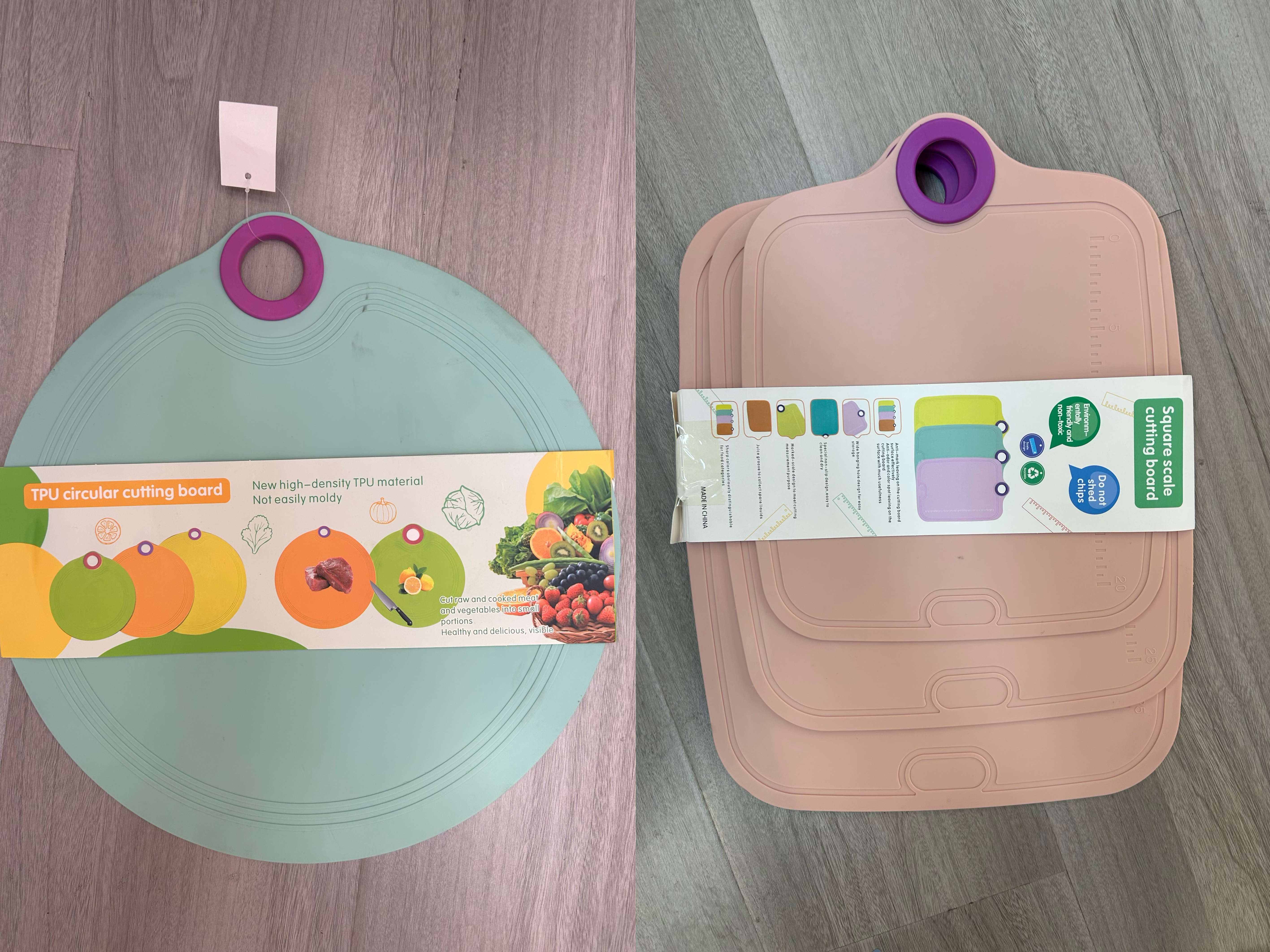 Silicone cutting board Thickened cutting board mildew resistant household kitchen chopping board Double-sided cutting board foldable cutting board full figure