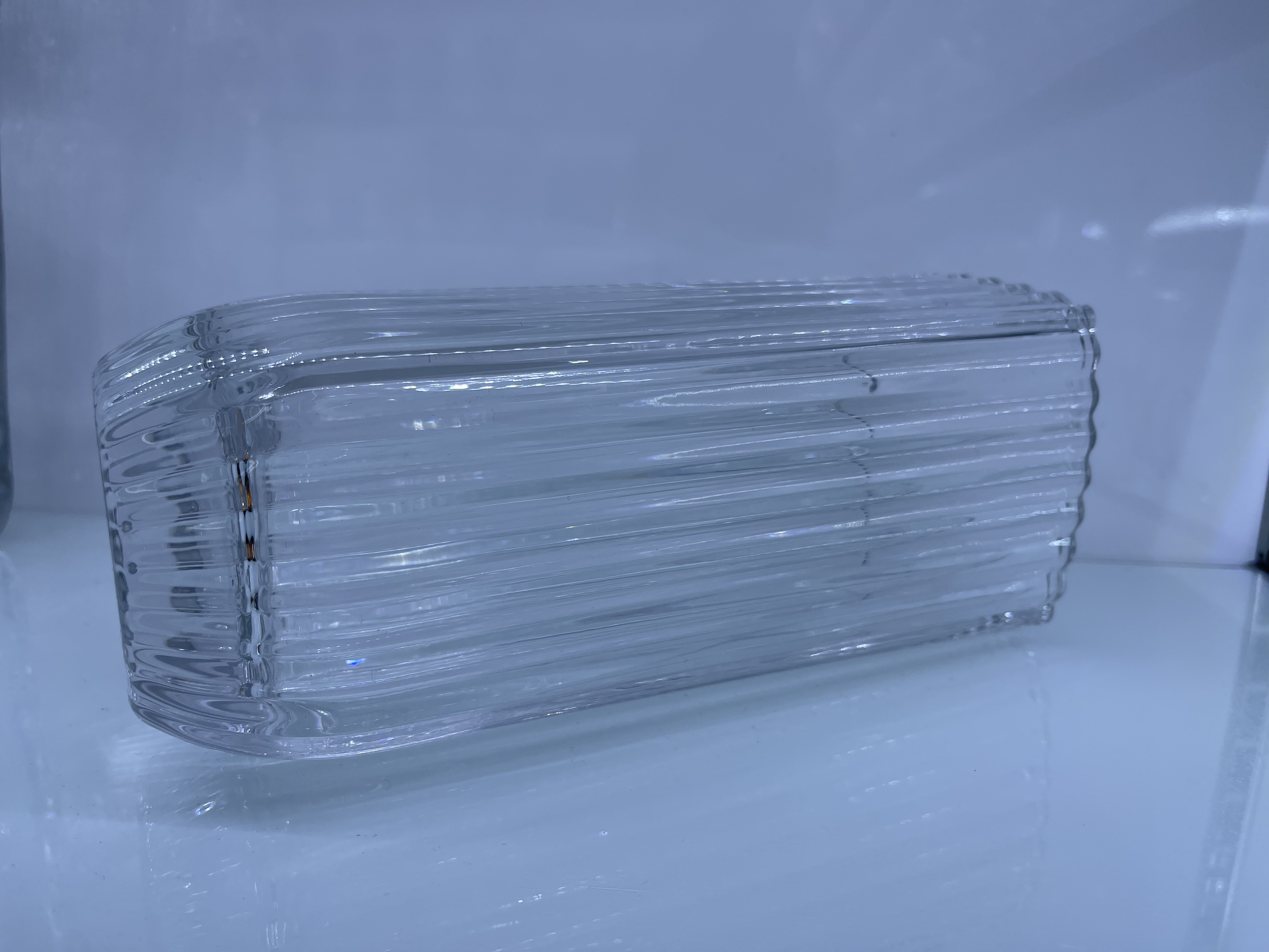 U型罗马柱式玻璃花瓶条纹简约客厅花器家居装饰插花瓶摆件高级感玻璃花瓶详情图4