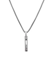 Factory direct sales: Hong Kong-style simple design titanium steel long strip necklace, men's trendy Instagram hip-hop women's hoodie chain, disco pendant, sweater chain Specification image