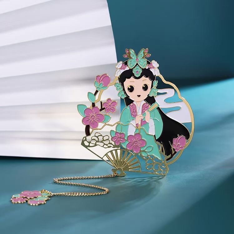 Customized metal hollowed-out bookmarks, logo cultural and creative gifts, cartoon school graduation metal bookmarks, customized metal bookmarks details Picture