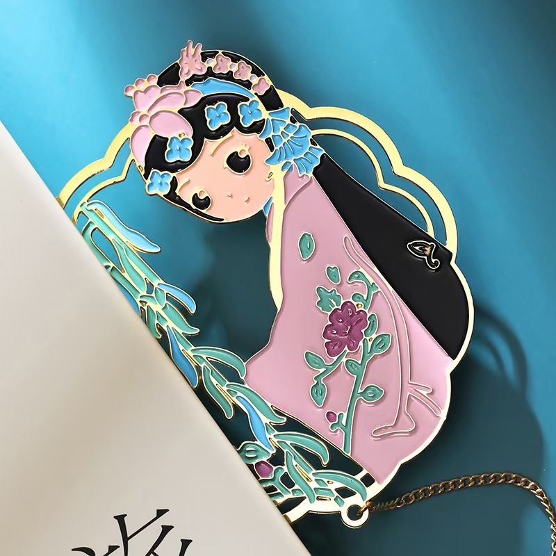 Customized metal hollowed-out bookmarks, logo cultural and creative gifts, cartoon school graduation metal bookmarks, customized metal bookmarks Specification image