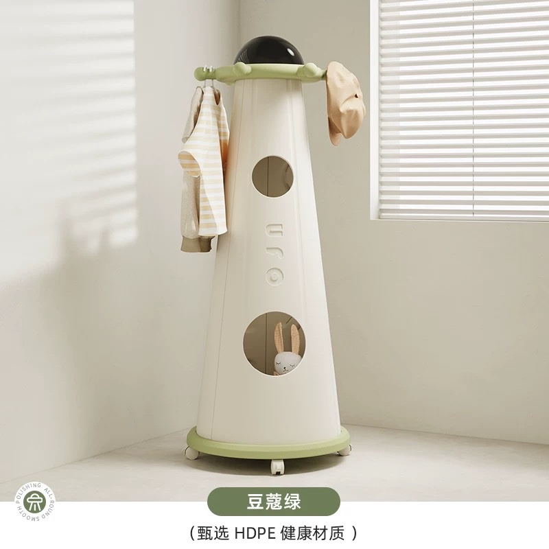 Children's toy storage rack, large-capacity household mobile storage rack, floor-standing clothes hanger, baby coat rack, simple, practical, durable and convenient for storage detail image 13