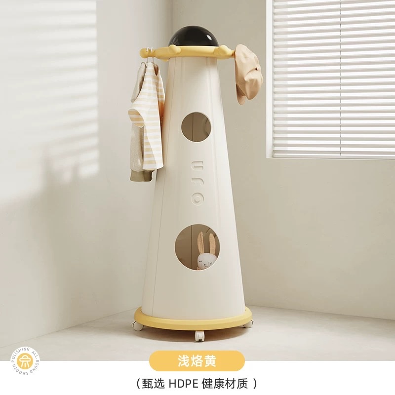 Children's toy storage rack, large-capacity household mobile storage rack, floor-standing clothes hanger, baby coat rack, simple, practical, durable and convenient for storage detail image 12