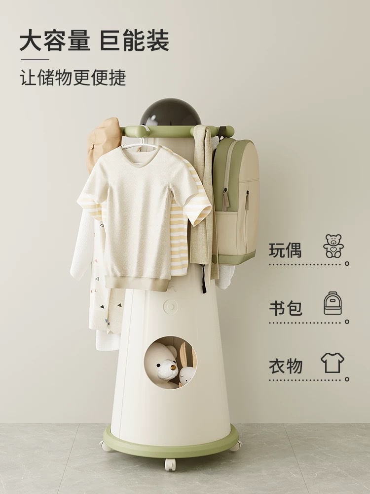 Children's toy storage rack, large-capacity household mobile storage rack, floor-standing clothes hanger, baby coat rack, simple, practical, durable and convenient for storage detail image 7