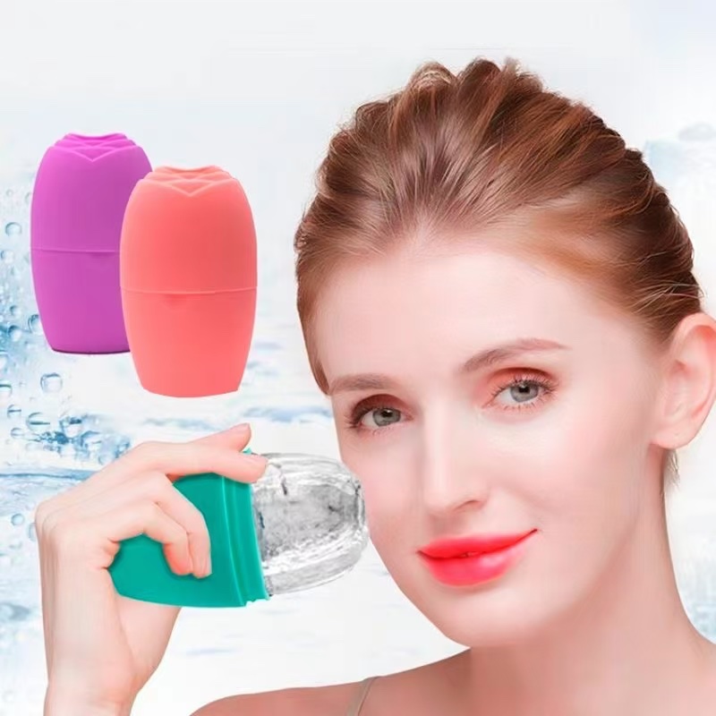 Cross-Border Ice Roller Silicone Ice Rose Ice Mold Massage Face Ice Grid Beauty Device Cooling Face Treatment details Picture