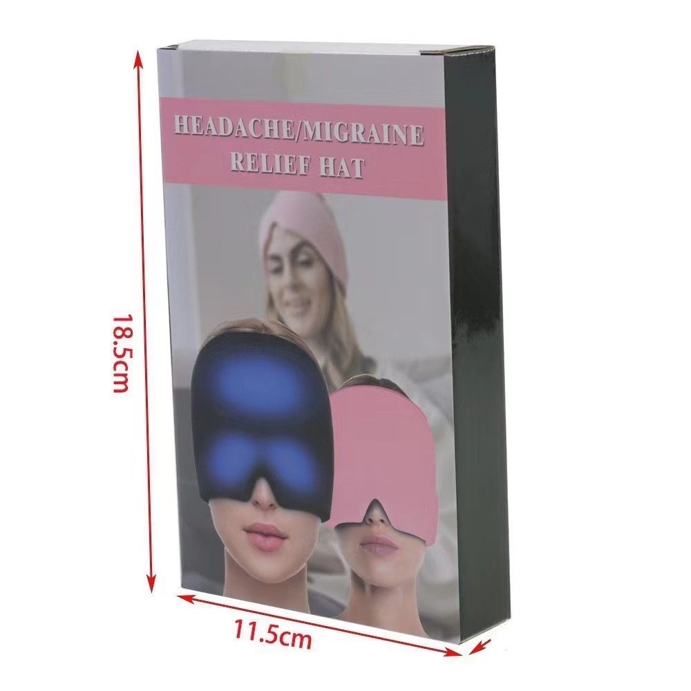 Migraine Relief Hat Ice Pack Ice Pack Gel Eye Patch Migraine Relief Hat Specification drawing