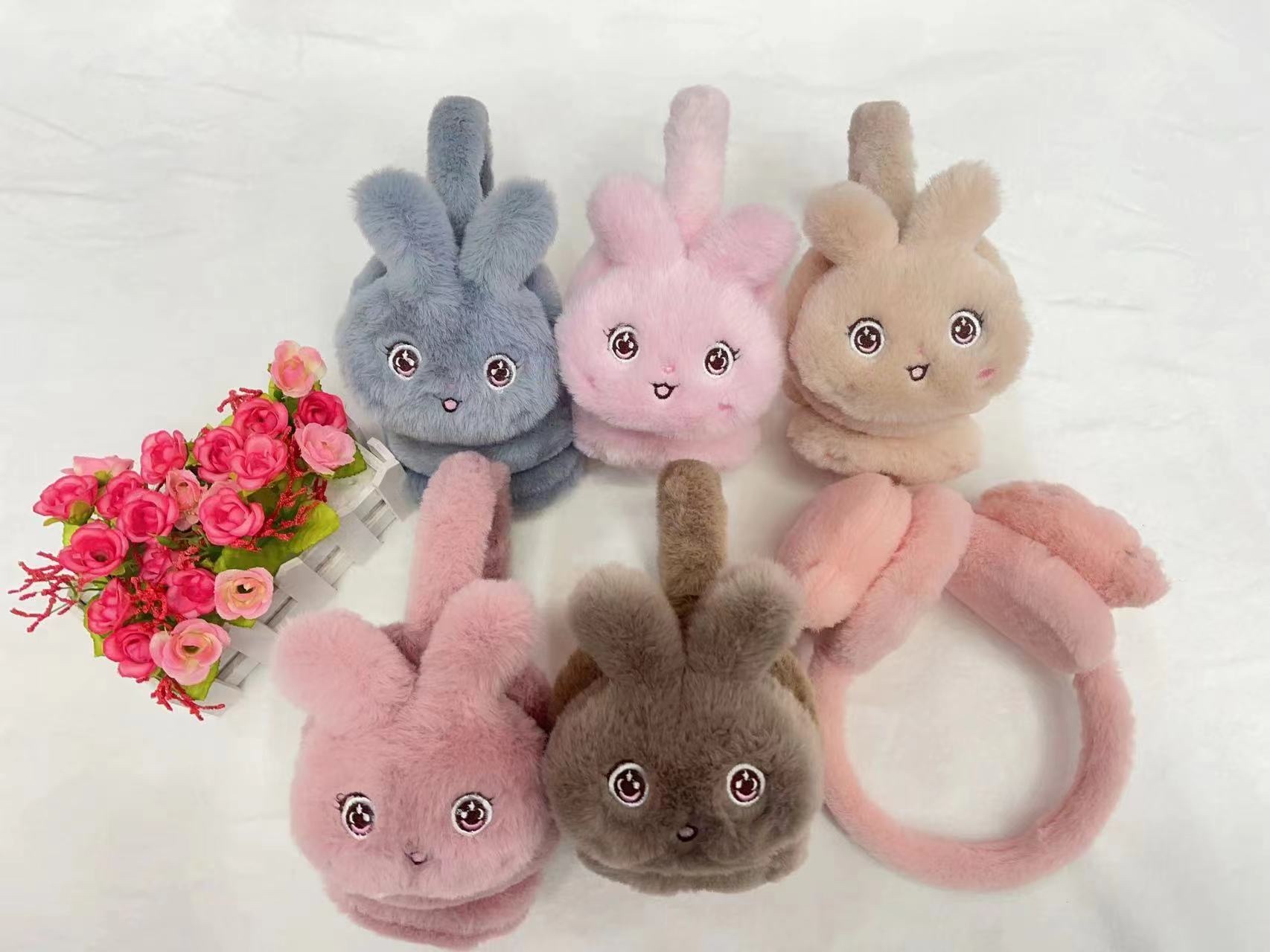 Short Cartoon Ear Muffs, Cute And Warm, Essential Winter Artifact! Specification drawing
