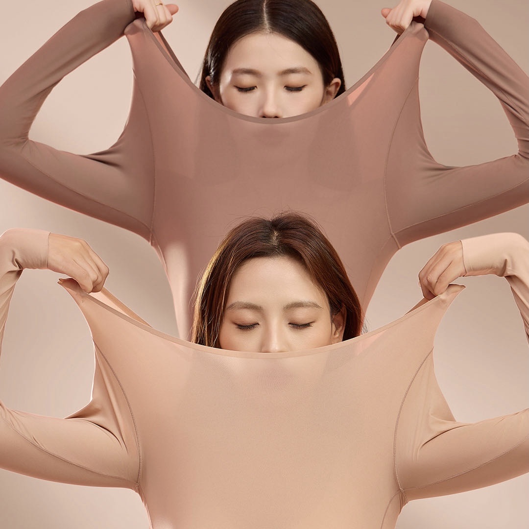 Beautiful Imperial Top 3302 Pants 3305 Ultra Thin Muscle Bottom Coat Light Warming Set Mask Skin Clothing Air Heat Gauze Invisible Underwear Set details Picture