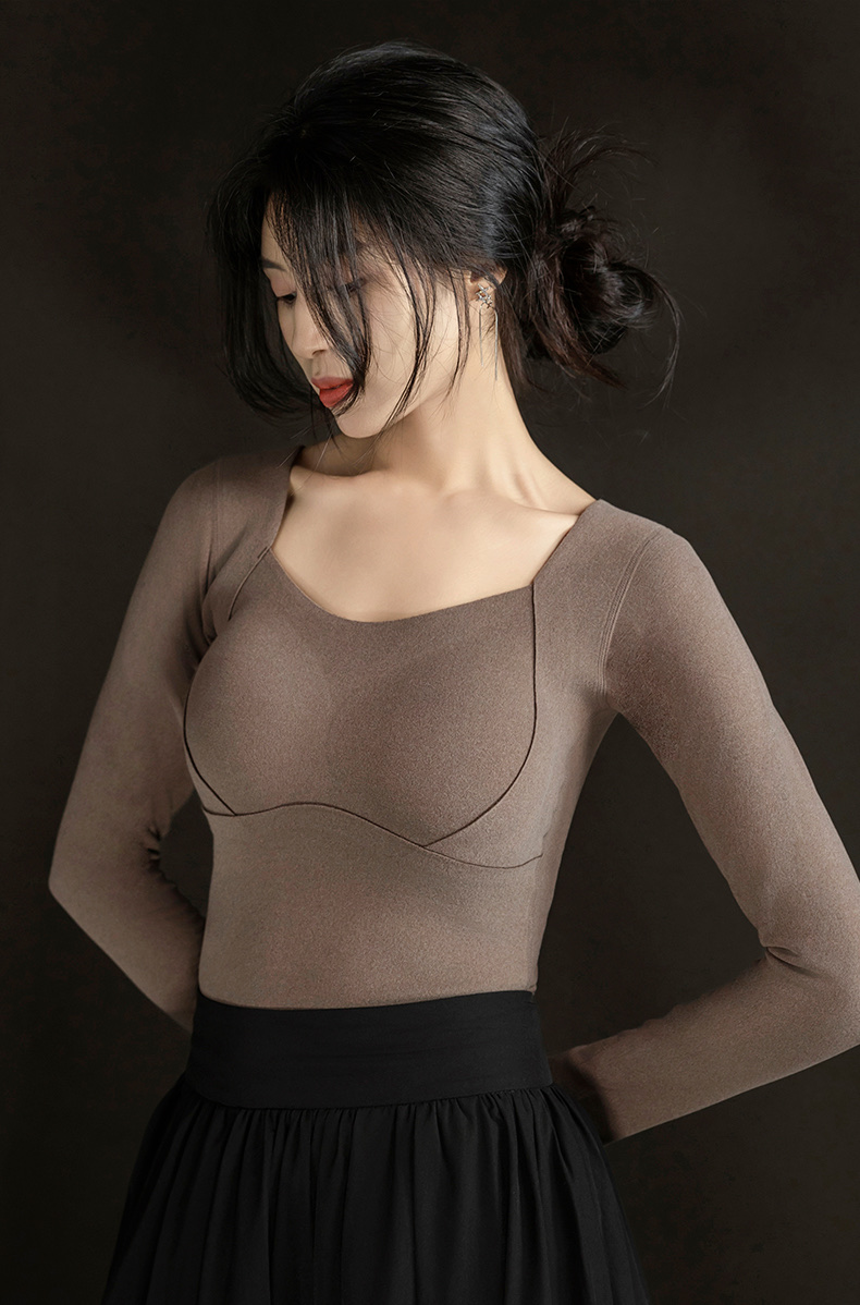 Imperial Long Sleeve 8866 Graphene Warm Base Shirt With Chest Pad Fixed Cup Seamless Elastic Thermal Underwear undefined
