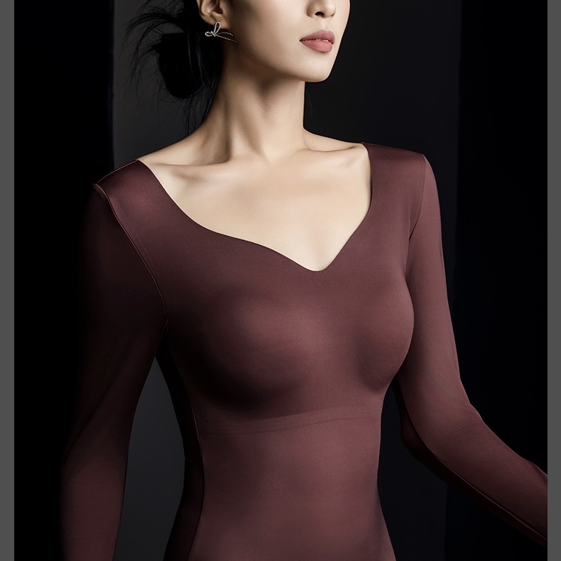 Imperial 8827 Invisible Lightweight Muscle Sole Thermal Underwear One Fixed Cup No-Wear Bra Constant Temperature High Elastic Seamless Thermal Top details Picture