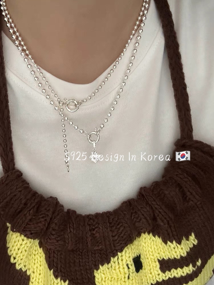 Pearl necklace, ladies' silver jewelry, exquisite and elegant pearl pendant, high-end and elegant neckchain, gift necklace, necklace, necklace details Picture