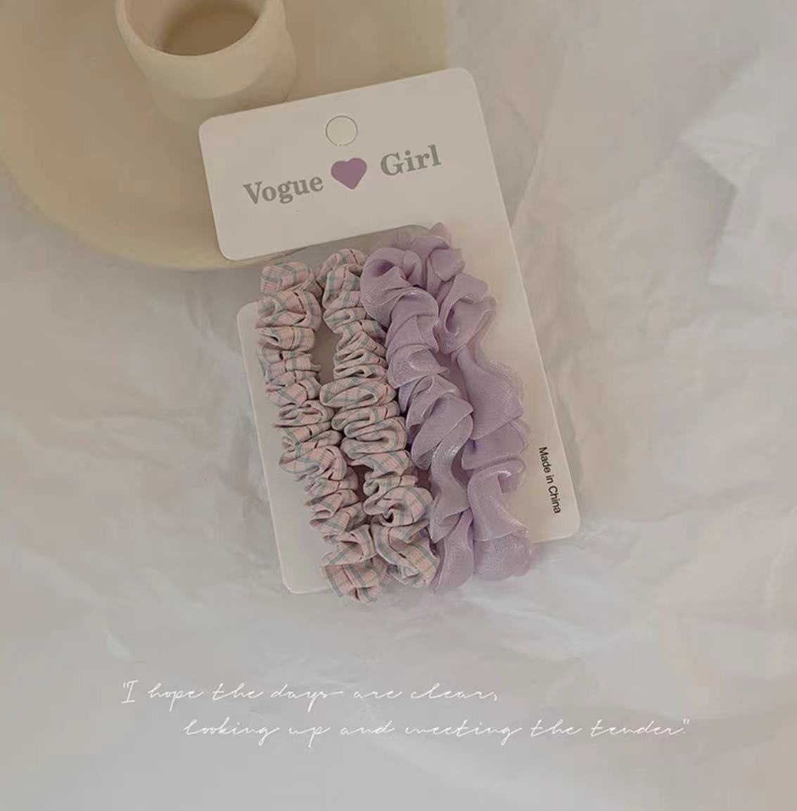 时尚女士头绳皮筋套装 大肠发圈发夹一体 韩版简约发饰品批发2024新款发圈头绳皮筋细节图