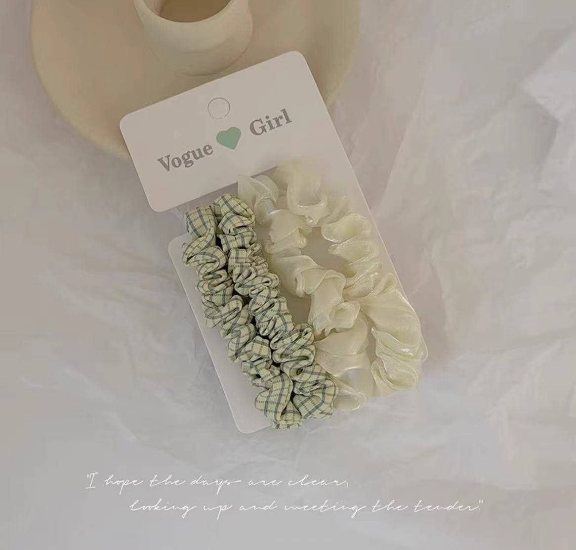时尚女士头绳皮筋套装 大肠发圈发夹一体 韩版简约发饰品批发2024新款发圈头绳皮筋详情图5