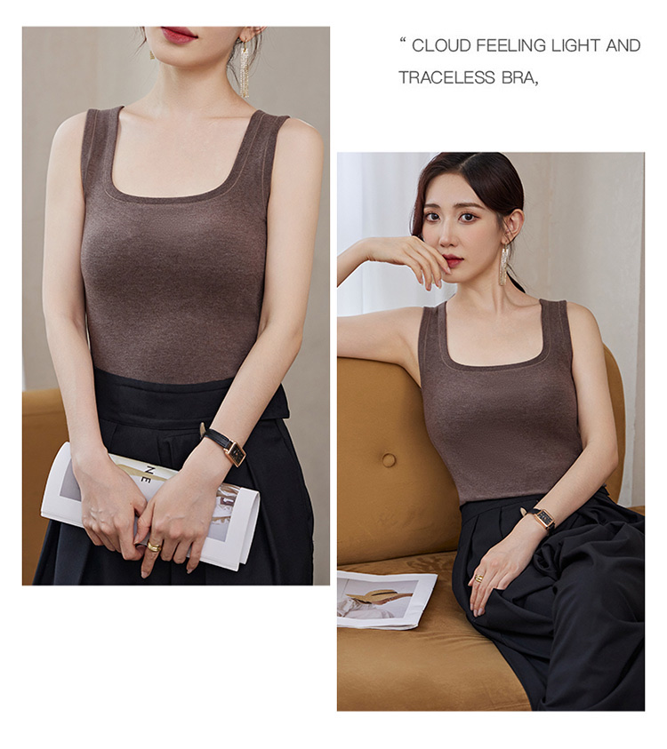 The American Empire 8812 Pearl Fiber Square Collar Vest Autumn And Winter New Style With Chest Cushion With A Pair Of Warm Underwear undefined