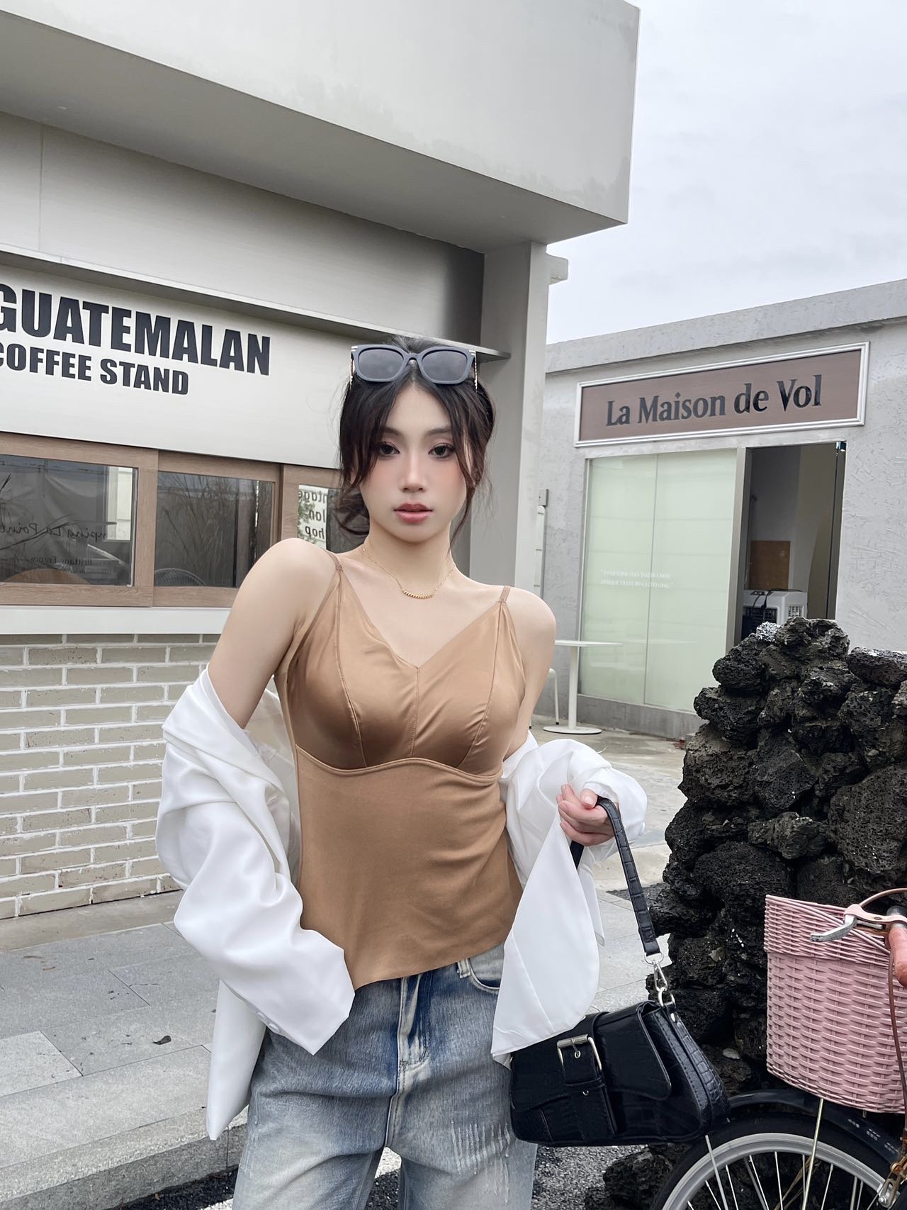 The American Empire 064# French Pearl Satin Velvet Thermal Vest Autumn And Winter New Comfortable Velvet Skin Heating Thermal Underwear undefined