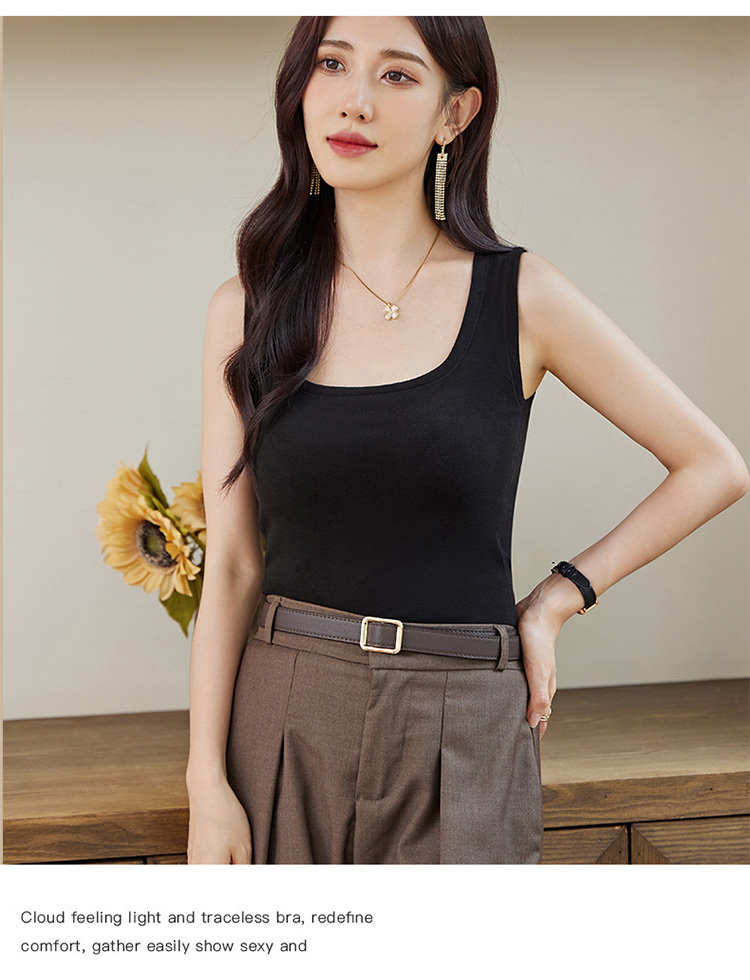 The American Empire 8812 Pearl Fiber Square Collar Vest Autumn And Winter New Style With Chest Cushion With A Pair Of Warm Underwear undefined