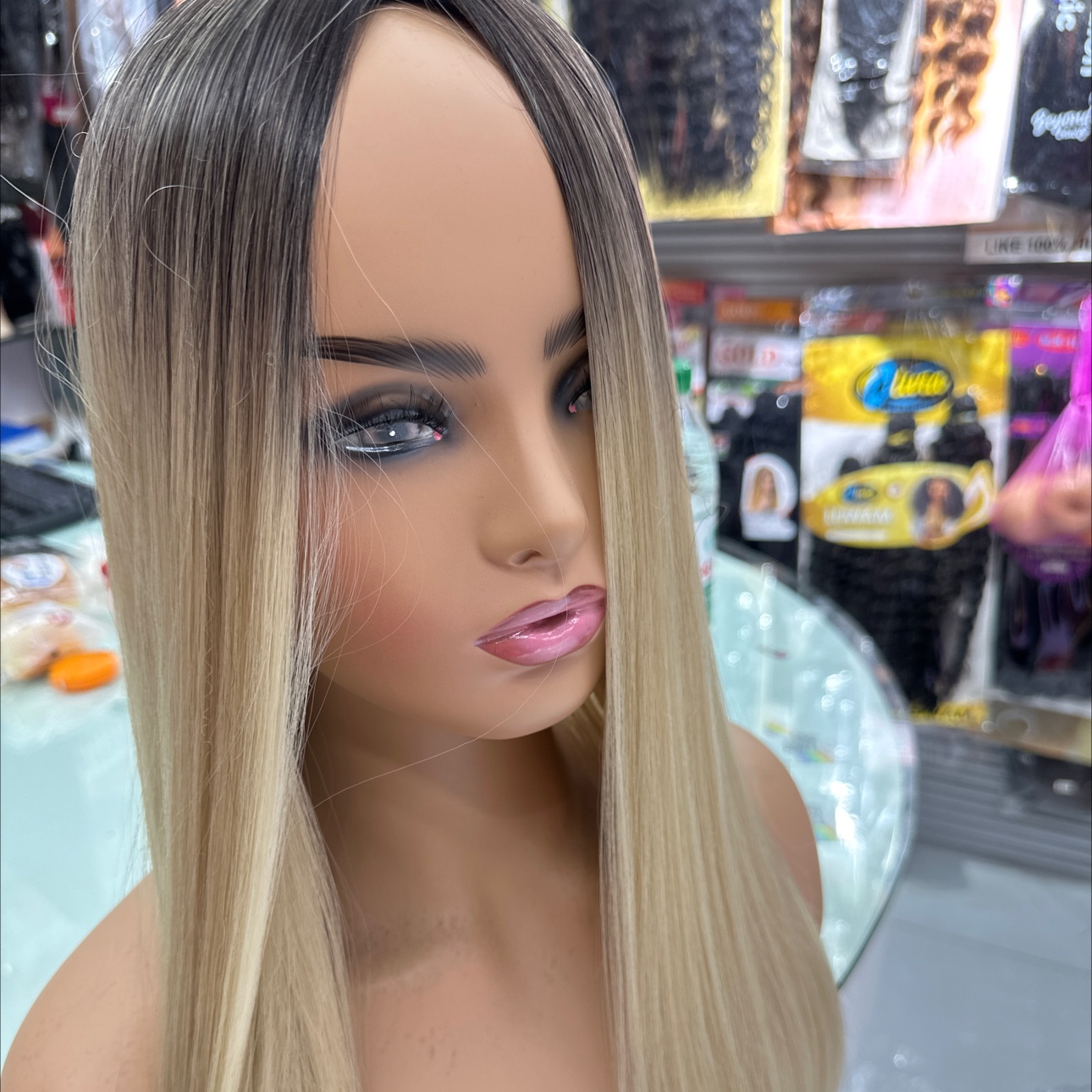 European and American style women's wig head cover, large wave cosplay head cover, fashionable braid, DIY beaded hair, realistic, natural and easy to take care of. Great Application Scenario