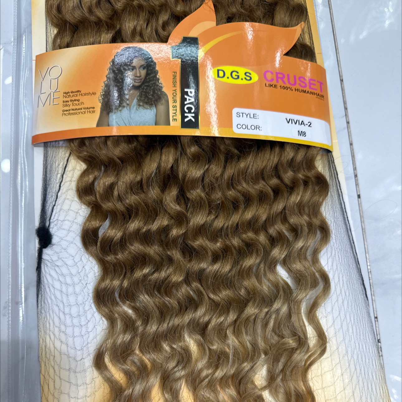 European and American style women's wig head cover, big wave cosplay head cover, hair braid, DIY beaded hair, easily create trendy hairstyles, amazing Specification image